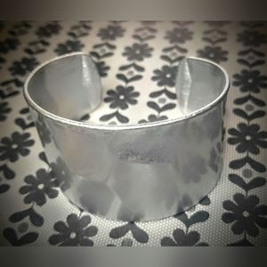 Hammered Silver Cuff Bracelet